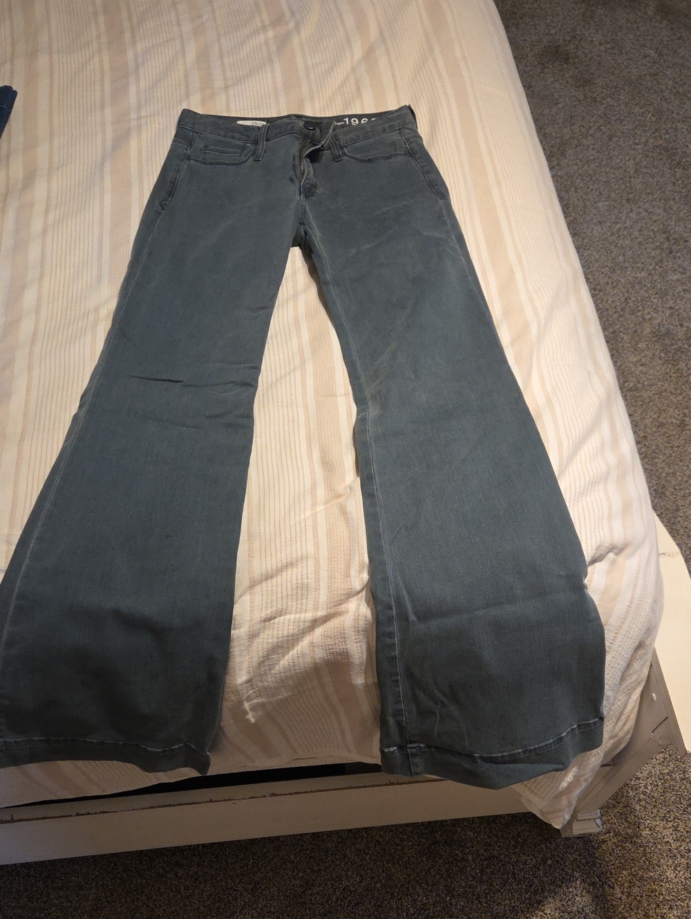 GAP Wide Leg Jeans in Slate Blue-Green